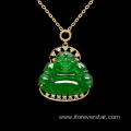 Jade Laughing Buddha Pendant Chinese Classical